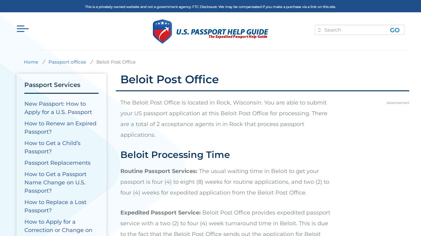 Beloit Post Office - uspassporthelpguide.com